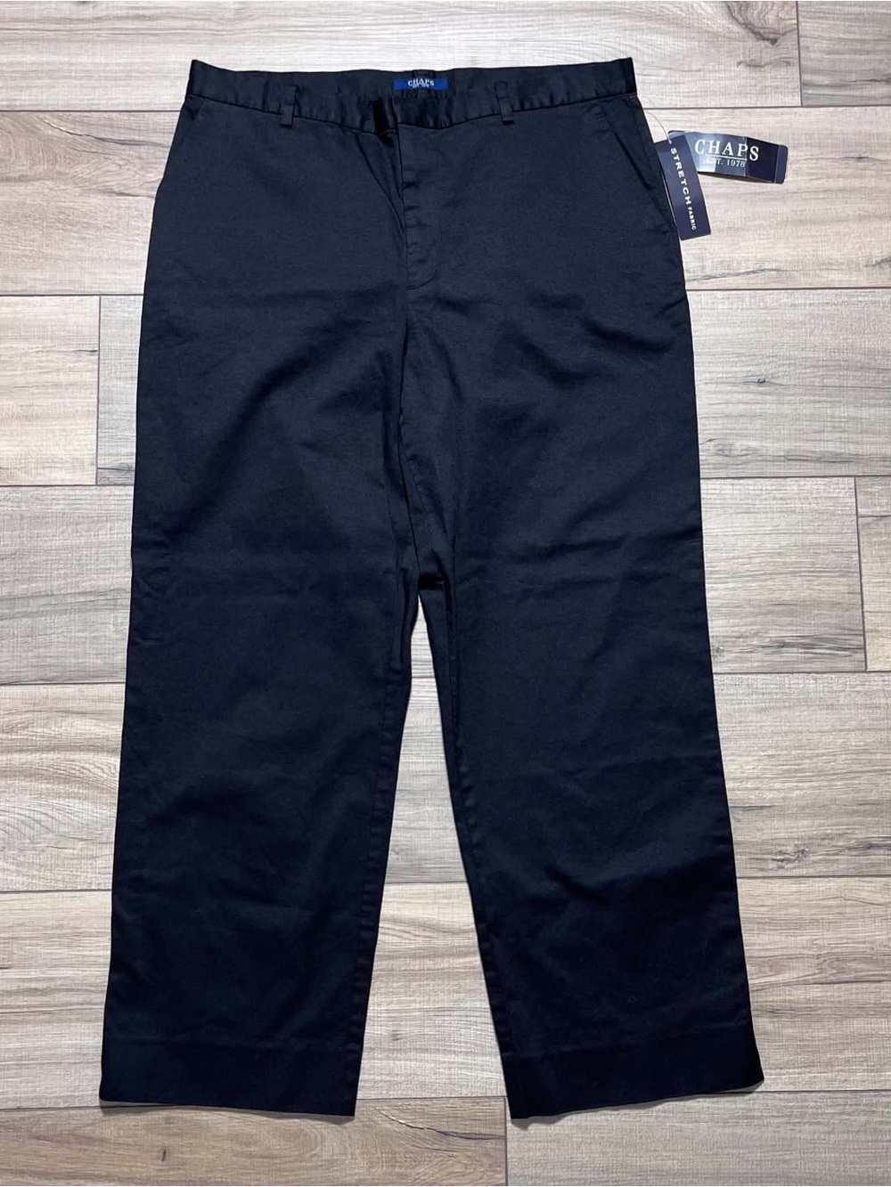 Chaps Women's Stretch Fabric High Rise Dress Pants Size 12 Black